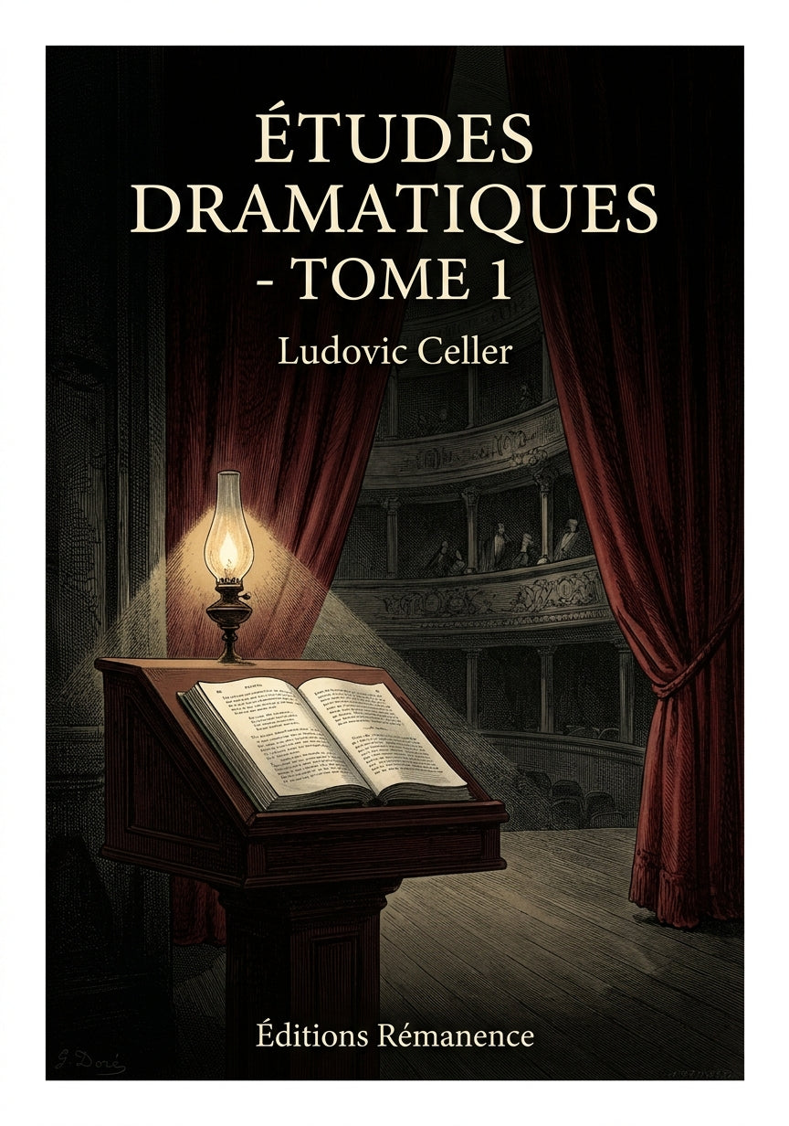 Livre Études dramatiques - Tome 1 par Ludovic Celler - Couverture - Editions Remanence