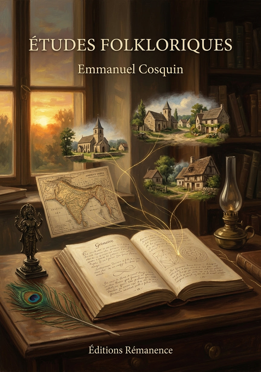 Livre Études folkloriques par Emmanuel Cosquin - Couverture - Editions Remanence