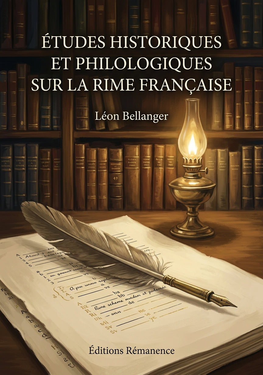 Livre Études historiques et philologiques sur la rime française par Léon Bellanger - Couverture - Editions Remanence