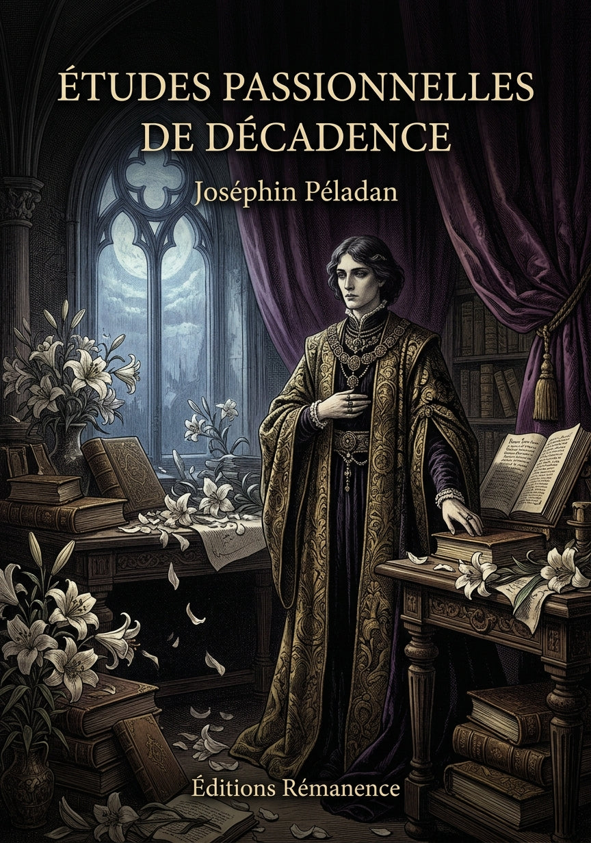 Livre Études passionnelles de décadence par Joséphin Péladan - Couverture - Editions Remanence