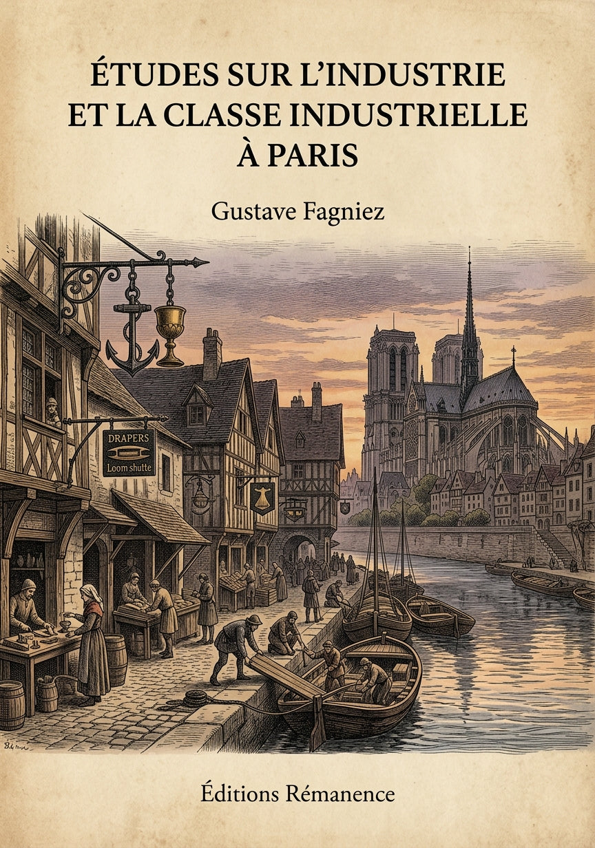 Études sur l'industrie et la classe industrielle à Paris - Gustave Fagniez (Couverture)