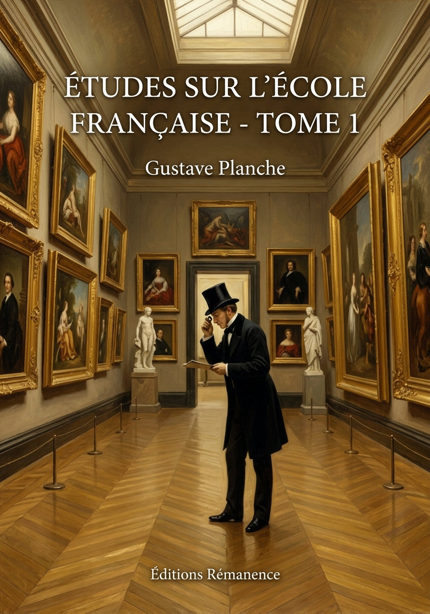 Livre Études sur l’école française - Tome 1 par Gustave Planche - Couverture - Editions Remanence