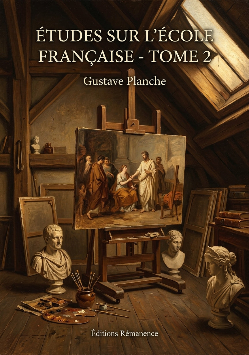 Livre Études sur l’école française - Tome 2 par Gustave Planche - Couverture - Editions Remanence