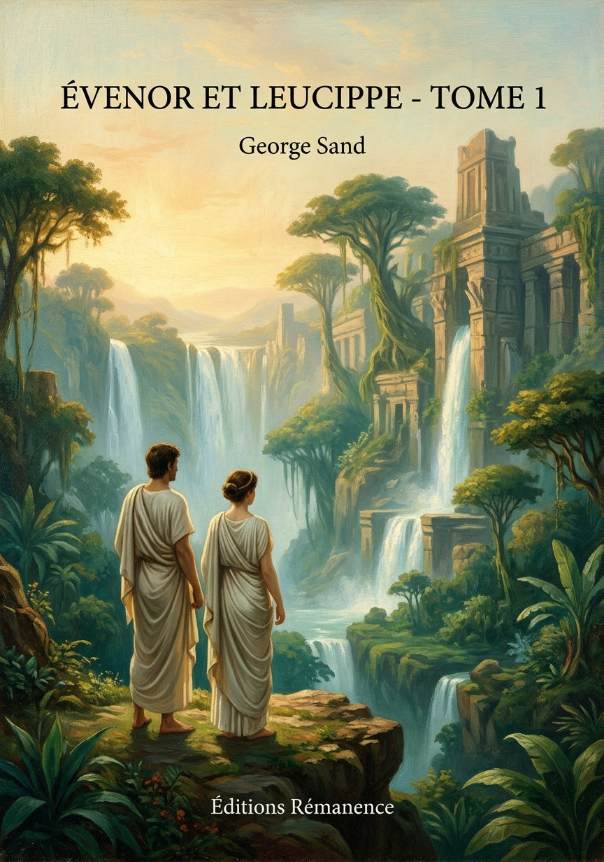 Livre Évenor et Leucippe - Tome 1 par George Sand - Couverture - Editions Remanence