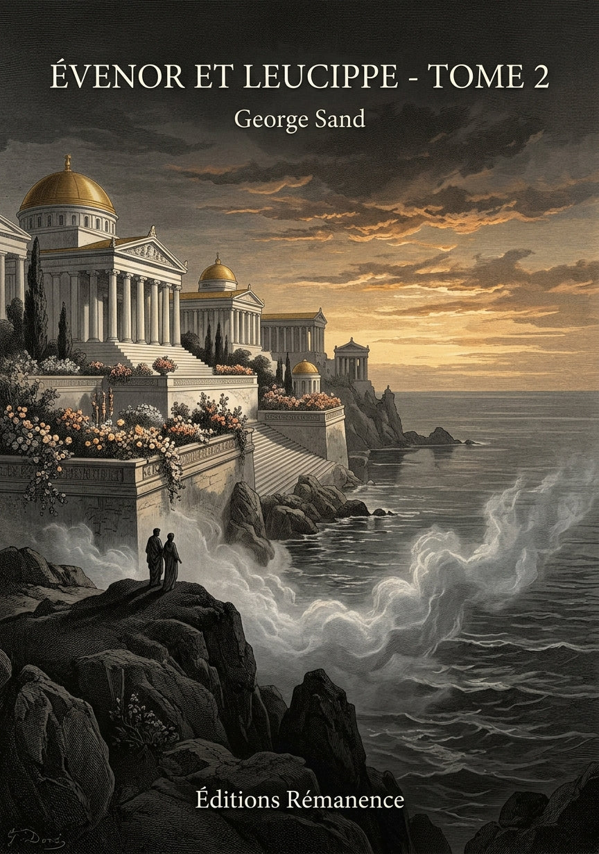 Livre Évenor et Leucippe - Tome 2 par George Sand - Couverture - Editions Remanence