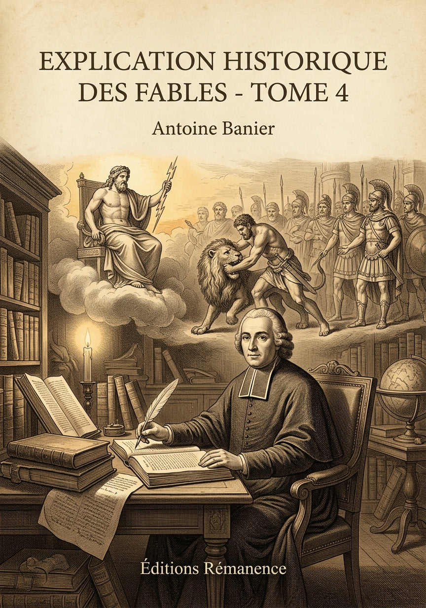 Livre Explication historique des fables - Tome 4 par Antoine Banier - Couverture - Editions Remanence