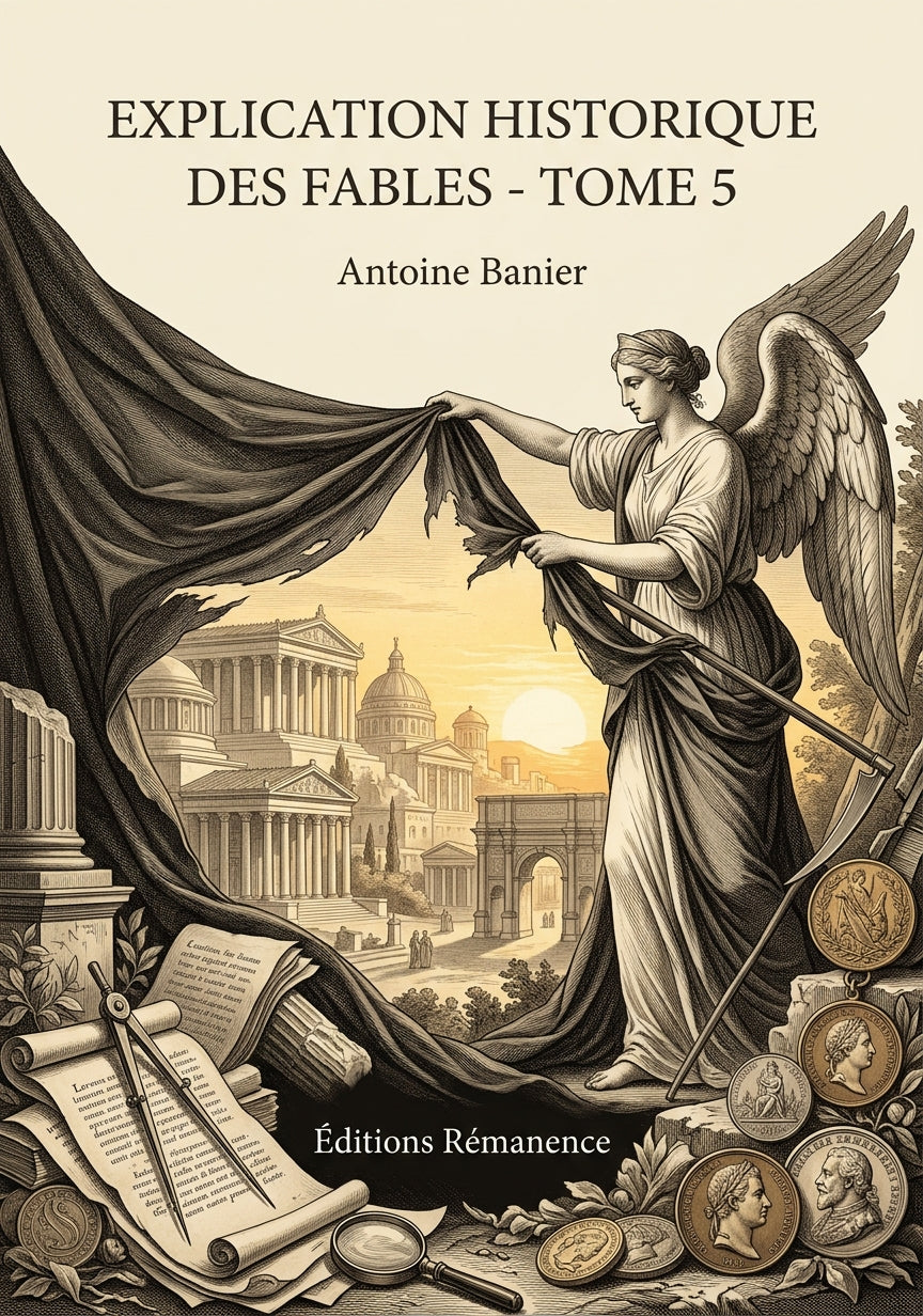 Livre Explication historique des fables - Tome 5 par Antoine Banier - Couverture - Editions Remanence