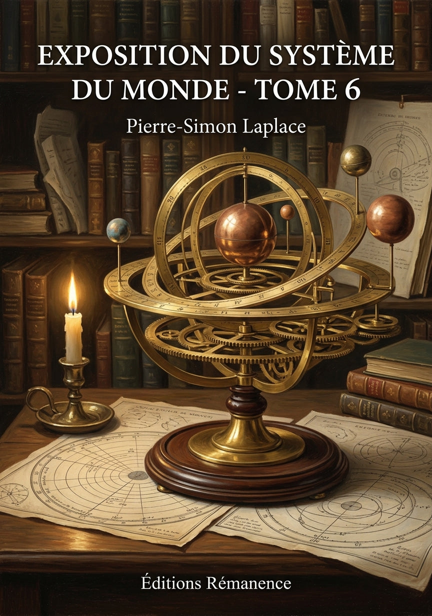 Livre Exposition du système du monde - Tome 6 par Pierre-Simon Laplace - Couverture - Editions Remanence
