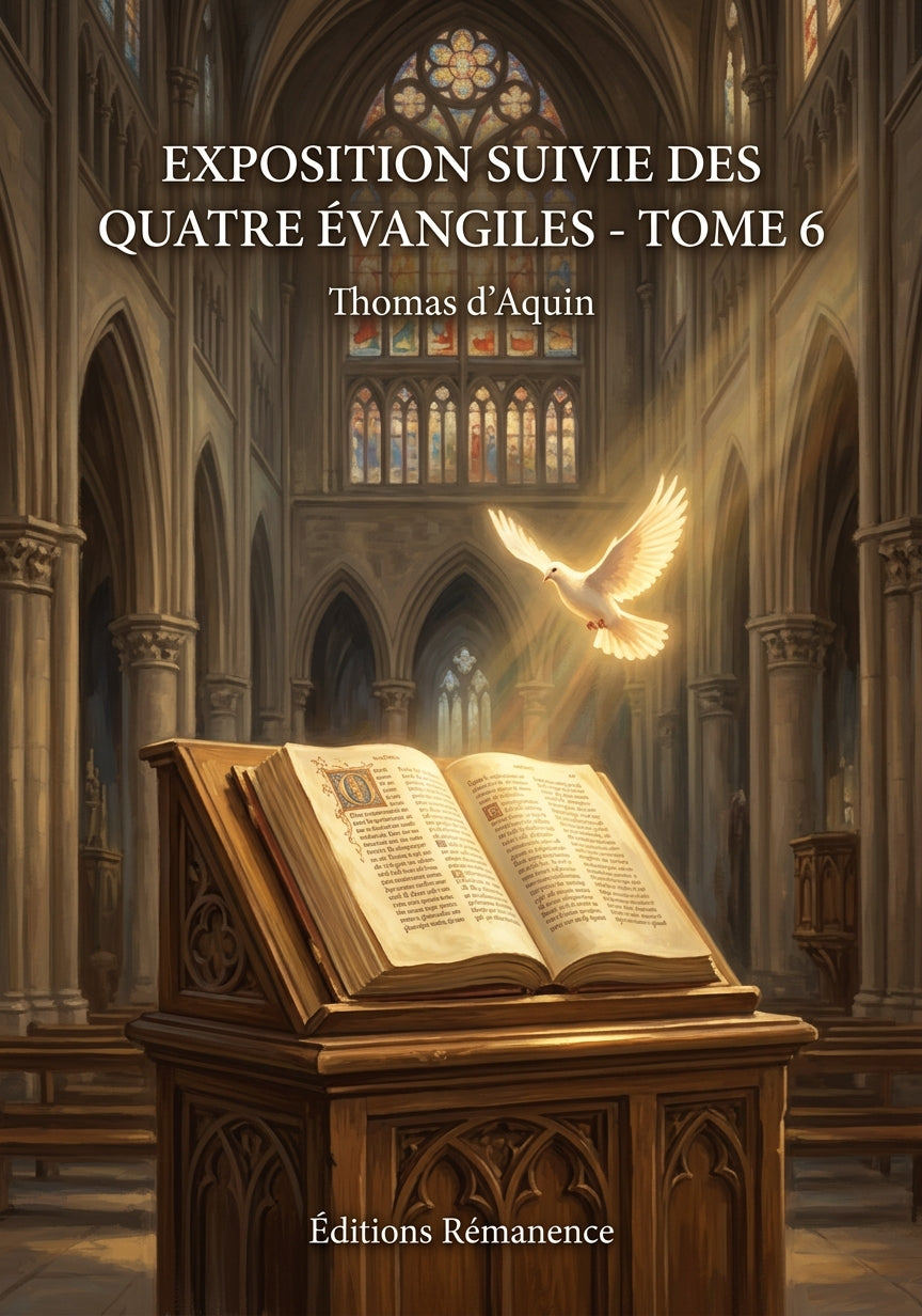 Livre Exposition suivie des quatre Évangiles - Tome 6 par Thomas d’Aquin - Couverture - Editions Remanence