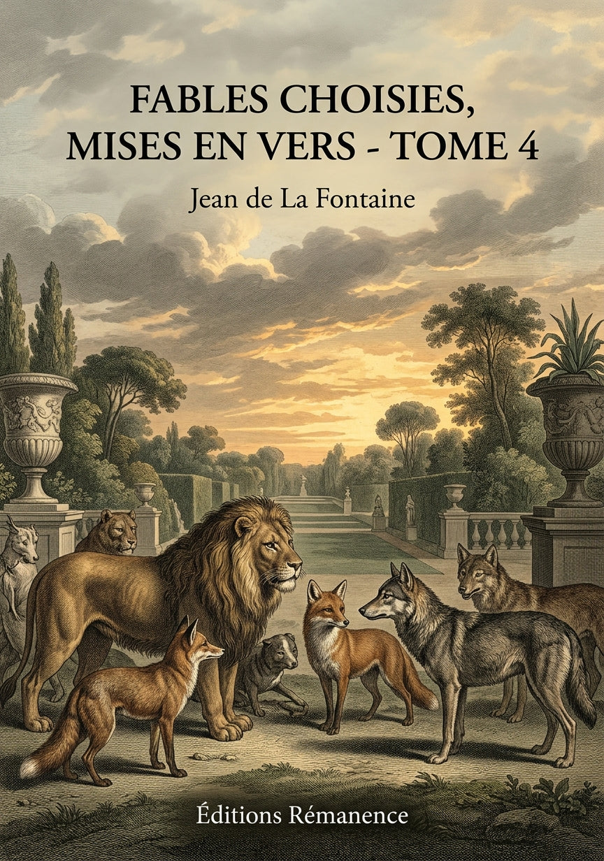 Livre Fables choisies, mises en vers - Tome 4 par Jean de La Fontaine - Couverture - Editions Remanence