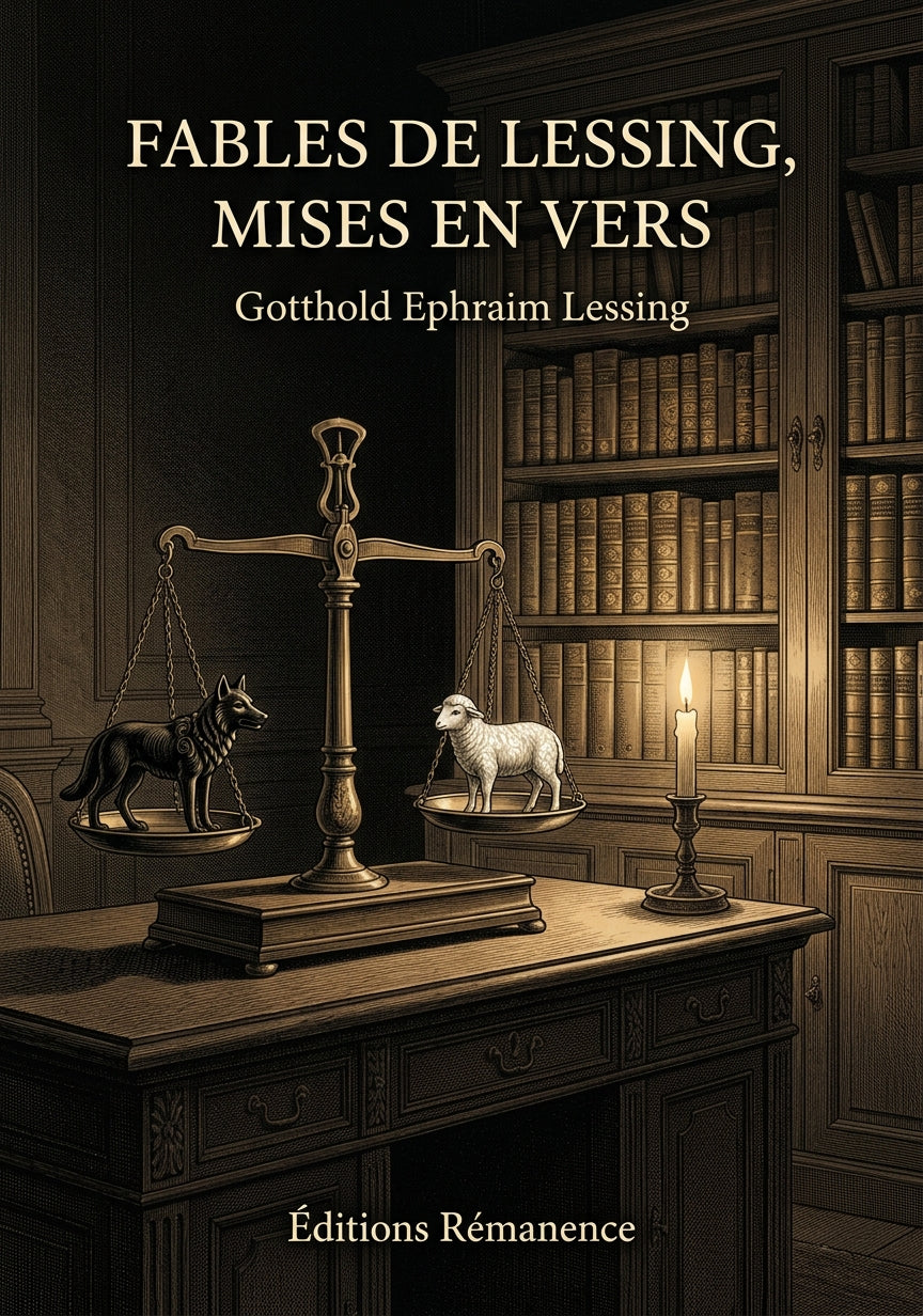 Livre Fables de Lessing, mises en vers par Gotthold Ephraim Lessing - Couverture - Editions Remanence