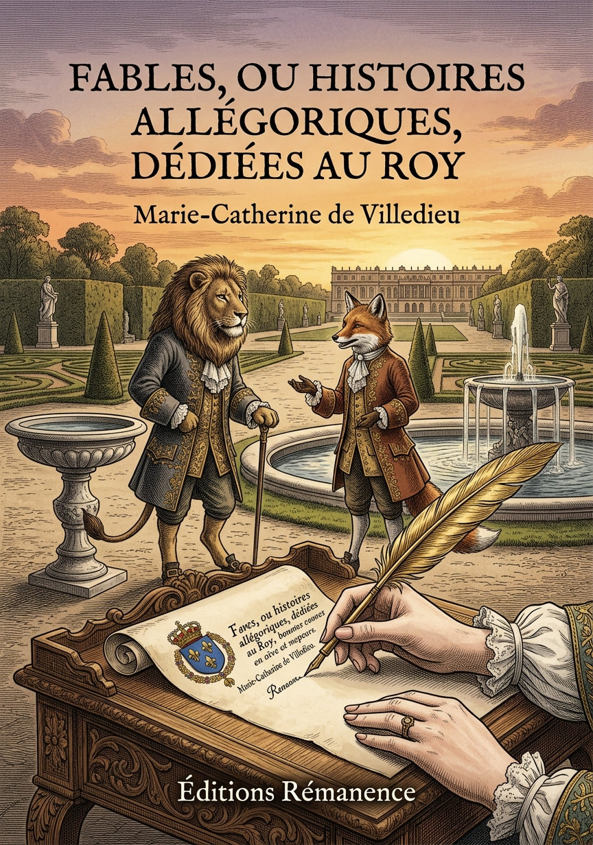 Livre Fables, ou Histoires allégoriques, dédiées au Roy par Marie-Catherine de Villedieu - Couverture - Editions Remanence