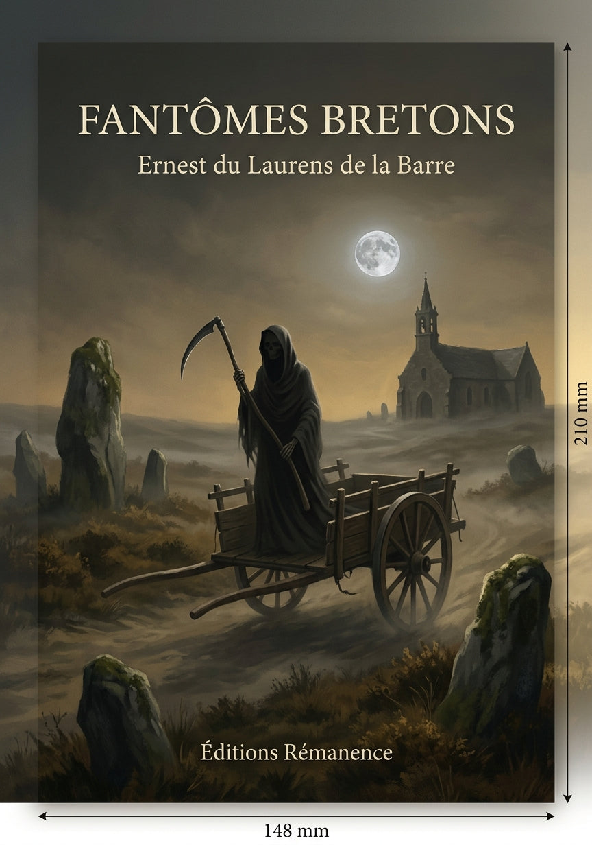 Livre Fantômes bretons par Ernest du Laurens de la Barre - Couverture - Editions Remanence