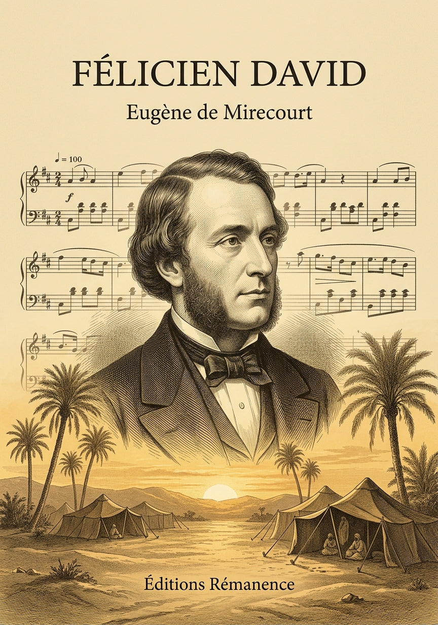 Livre Félicien David par Eugène de Mirecourt - Couverture - Editions Remanence