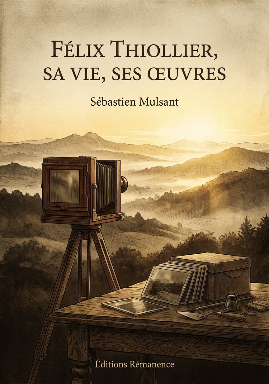 Livre Félix Thiollier, sa vie, ses œuvres par Sébastien Mulsant - Couverture - Editions Remanence