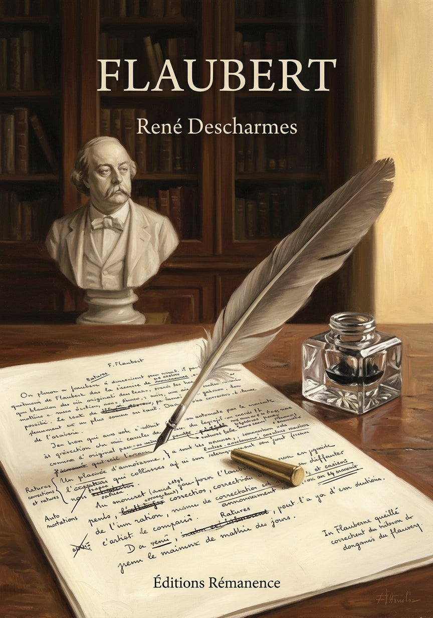 Livre Flaubert par René Descharmes - Couverture - Editions Remanence
