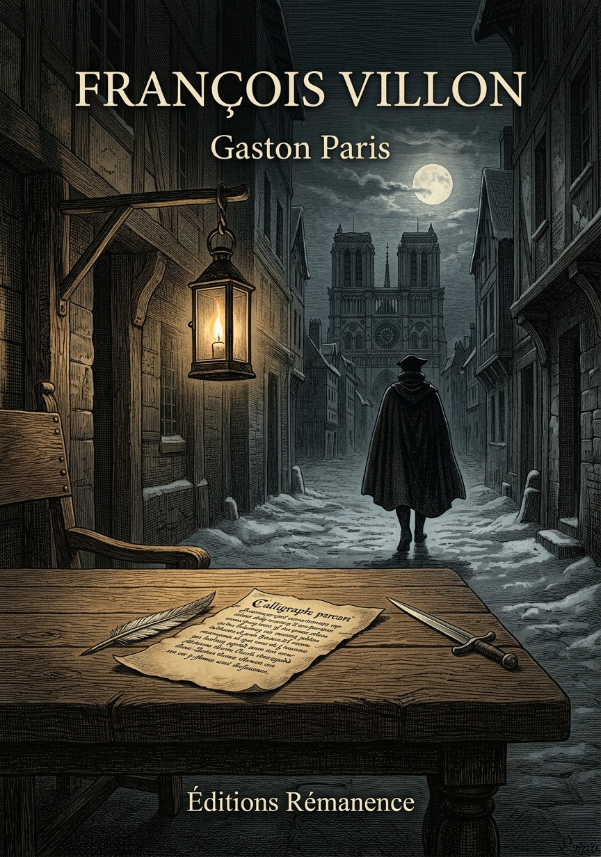 Livre François Villon par Gaston Paris - Couverture - Editions Remanence