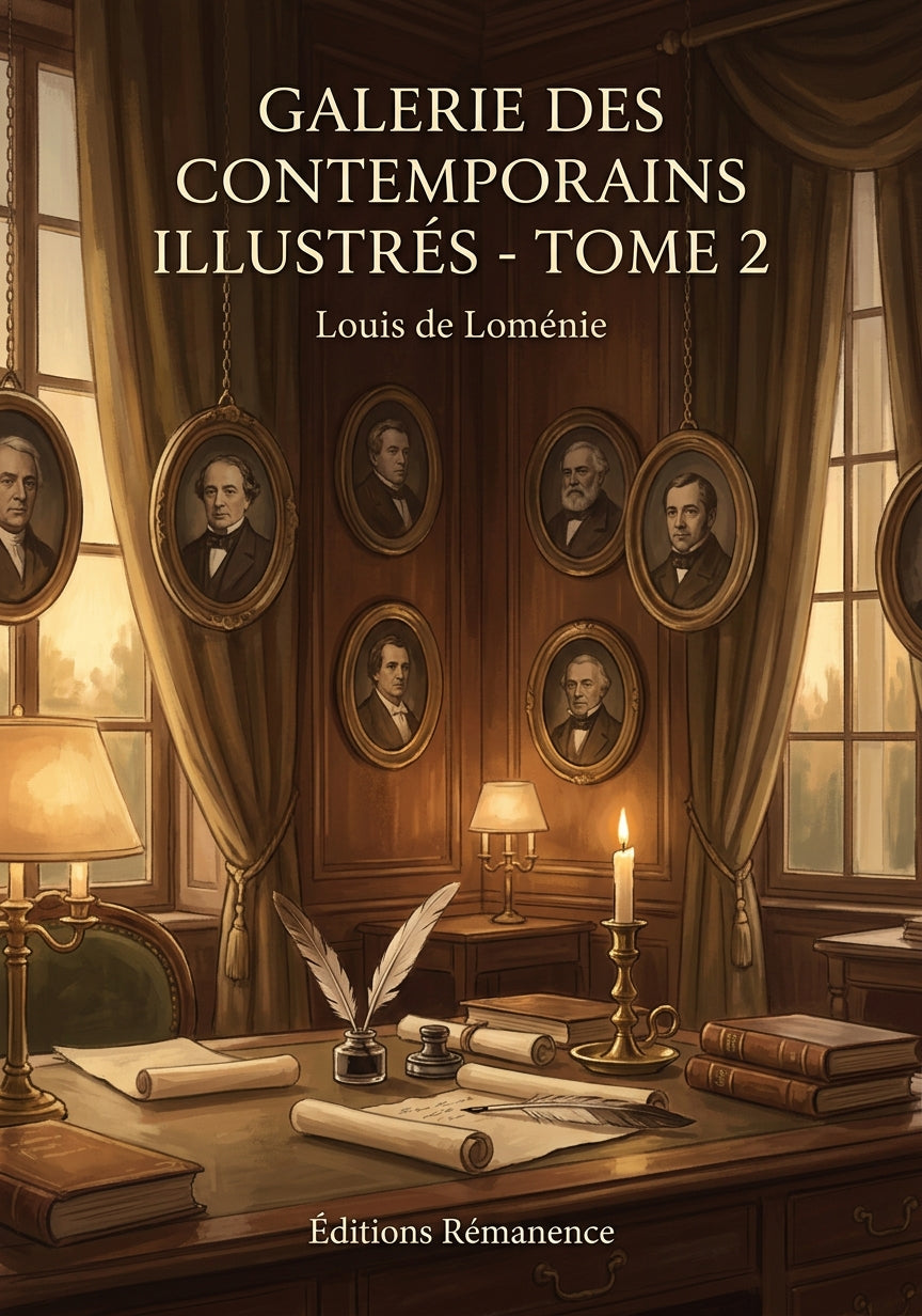 Livre Galerie des contemporains illustres - Tome 2 par Louis de Loménie - Couverture - Editions Remanence