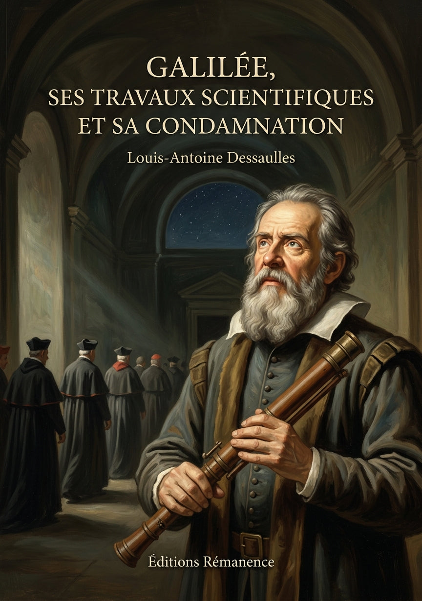 Livre Galilée, ses travaux scientifiques et sa condamnation par Louis-Antoine Dessaulles - Couverture - Editions Remanence