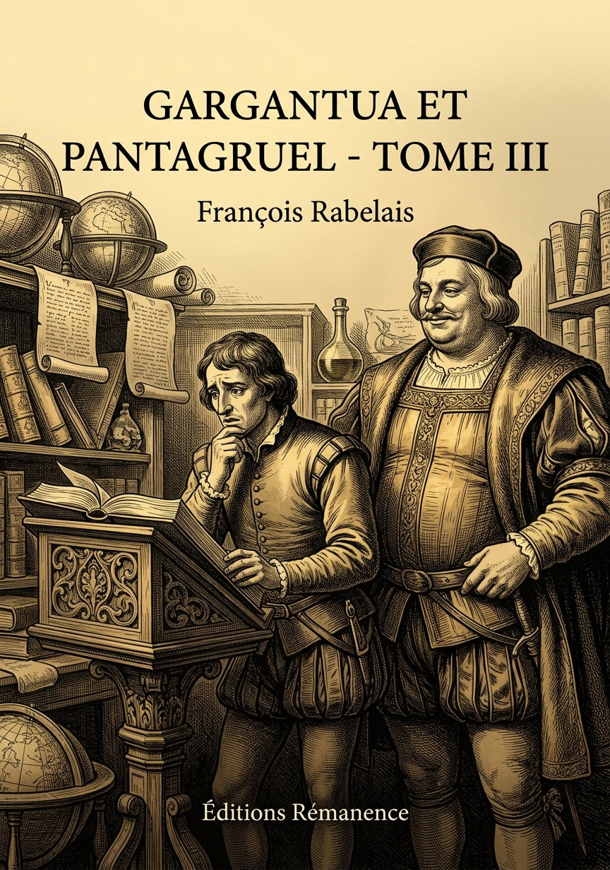 Livre Gargantua et Pantagruel - Tome III par François Rabelais - Couverture - Editions Remanence