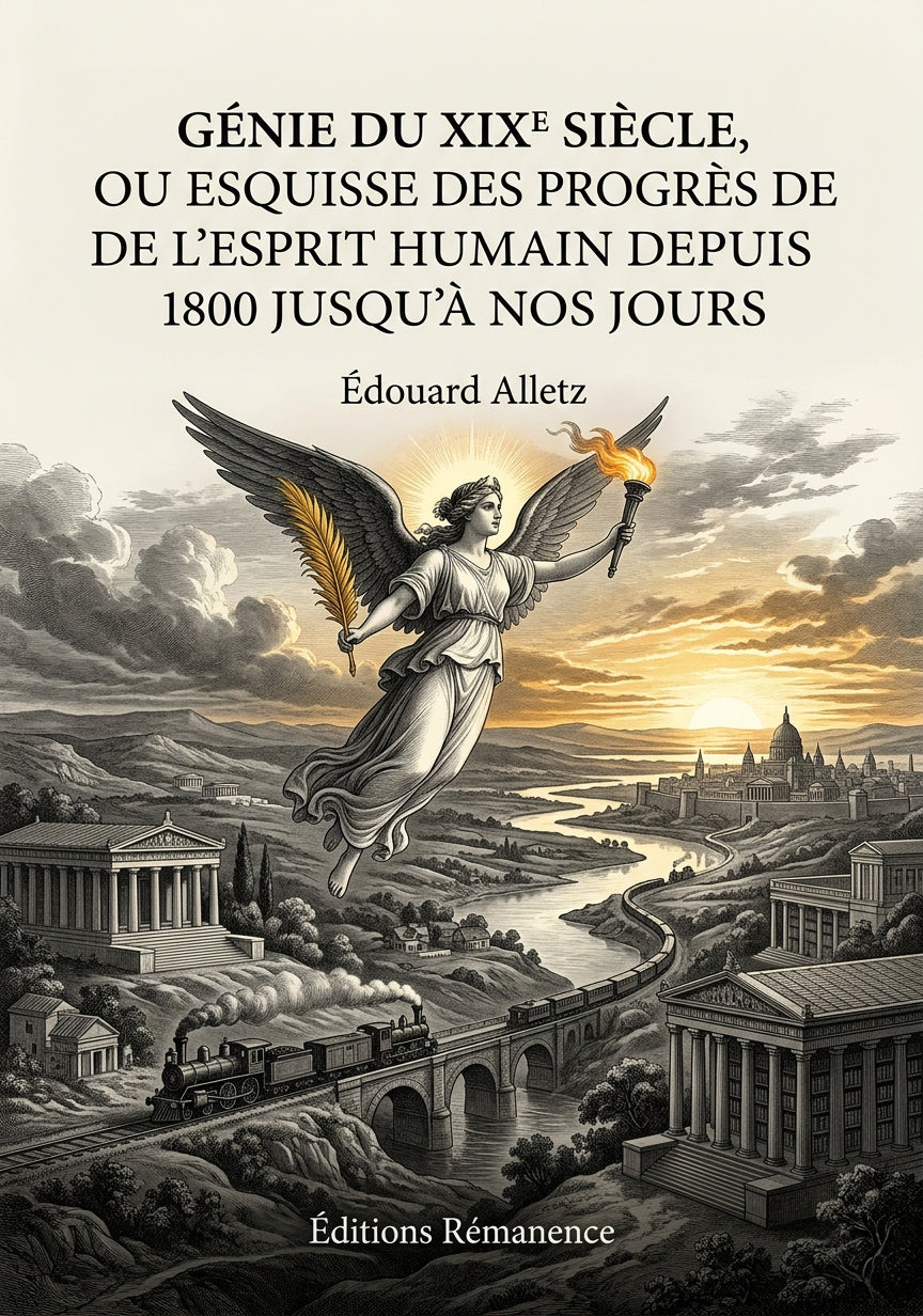 Livre Génie du XIXe siècle, ou esquisse des progrès de l’esprit humain depuis 1800 jusqu’à nos jours par Édouard Alletz - Couverture - Editions Remanence