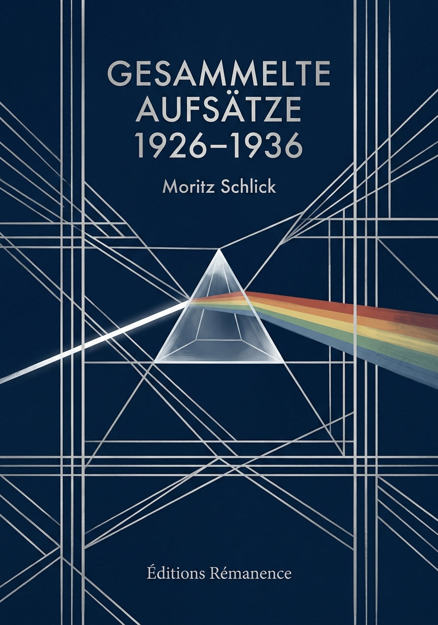 Livre Gesammelte Aufsätze 1926–1936 par Moritz Schlick - Couverture - Editions Remanence