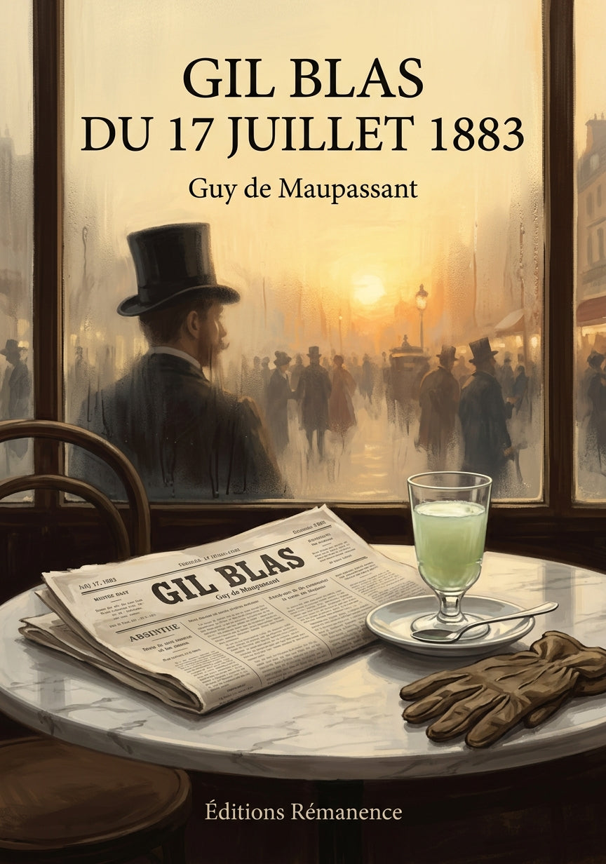 Livre Gil Blas du 17 juillet 1883 par Guy de Maupassant - Couverture - Editions Remanence