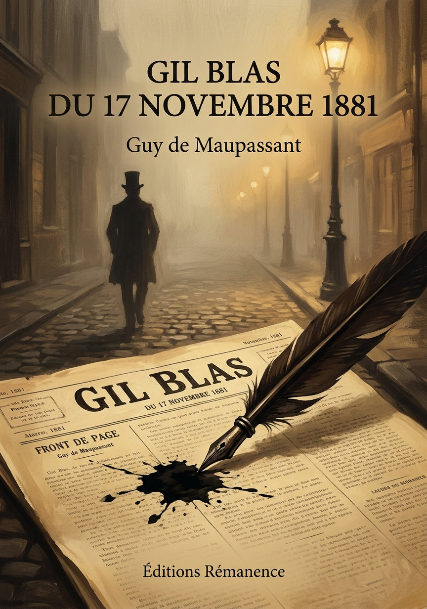 Livre Gil Blas du 17 novembre 1881 par Guy de Maupassant - Couverture - Editions Remanence