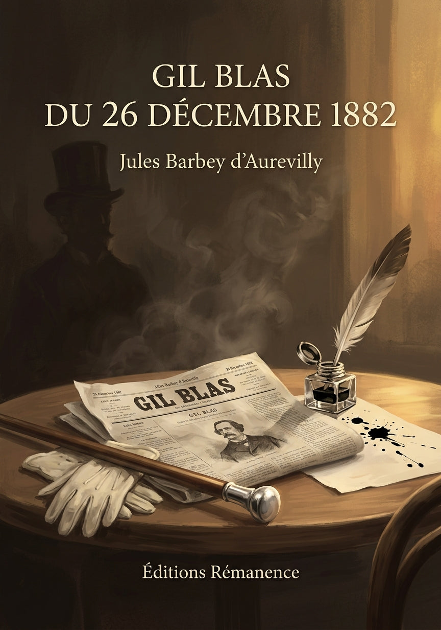 Livre Gil Blas du 26 décembre 1882 par Jules Barbey d’Aurevilly - Couverture - Editions Remanence