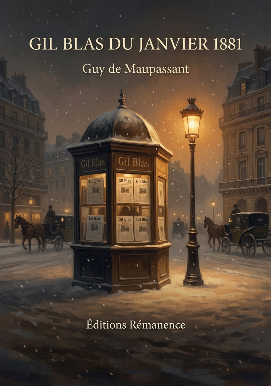 Livre Gil Blas du Janvier 1881 par Guy de Maupassant - Couverture - Editions Remanence