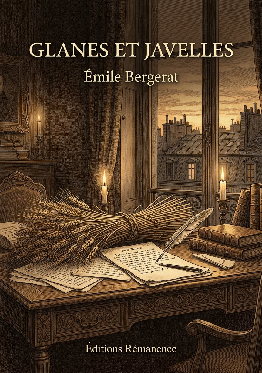 Livre Glanes et Javelles par Émile Bergerat - Couverture - Editions Remanence