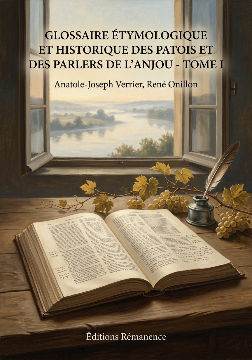 Livre Glossaire étymologique et historique des patois et des parlers de l’Anjou - Tome I par Anatole-Joseph Verrier, René Onillon - Couverture - Editions Remanence