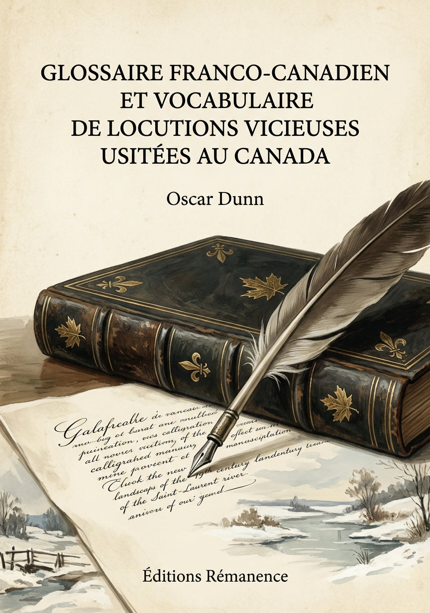 Glossaire franco-canadien et vocabulaire de locutions vicieuses usitées au Canada - Oscar Dunn (Couverture)