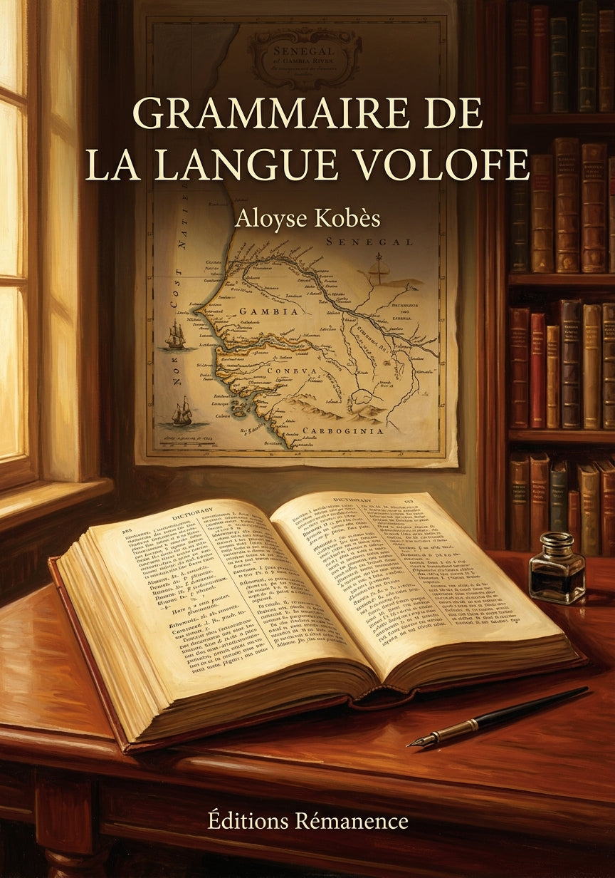 Livre Grammaire de la langue volofe par Aloyse Kobès - Couverture - Editions Remanence