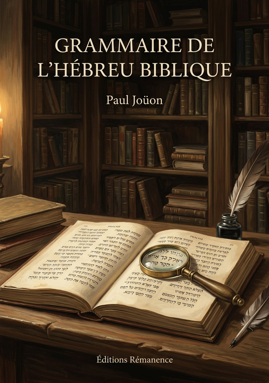 Livre Grammaire de l’hébreu biblique par Paul Joüon - Couverture - Editions Remanence