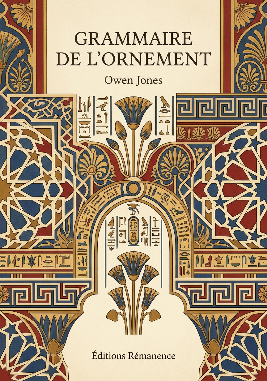 Livre Grammaire de l’ornement par Owen Jones - Couverture - Editions Remanence