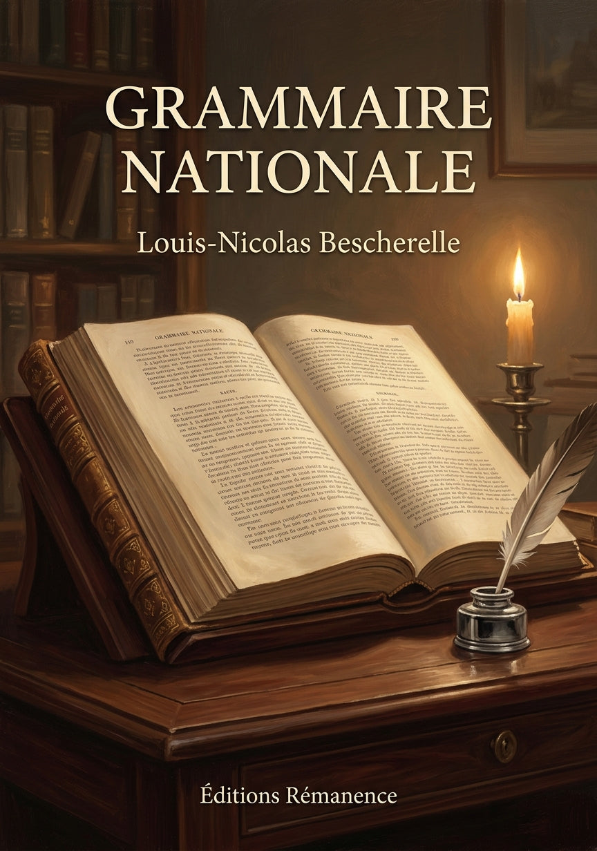 Livre Grammaire nationale par Louis-Nicolas Bescherelle - Couverture - Editions Remanence