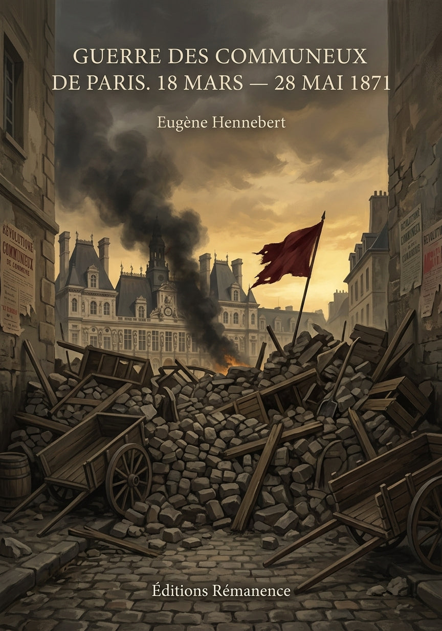 Livre Guerre des Communeux de Paris. 18 mars — 28 mai 1871 par Eugène Hennebert - Couverture - Editions Remanence