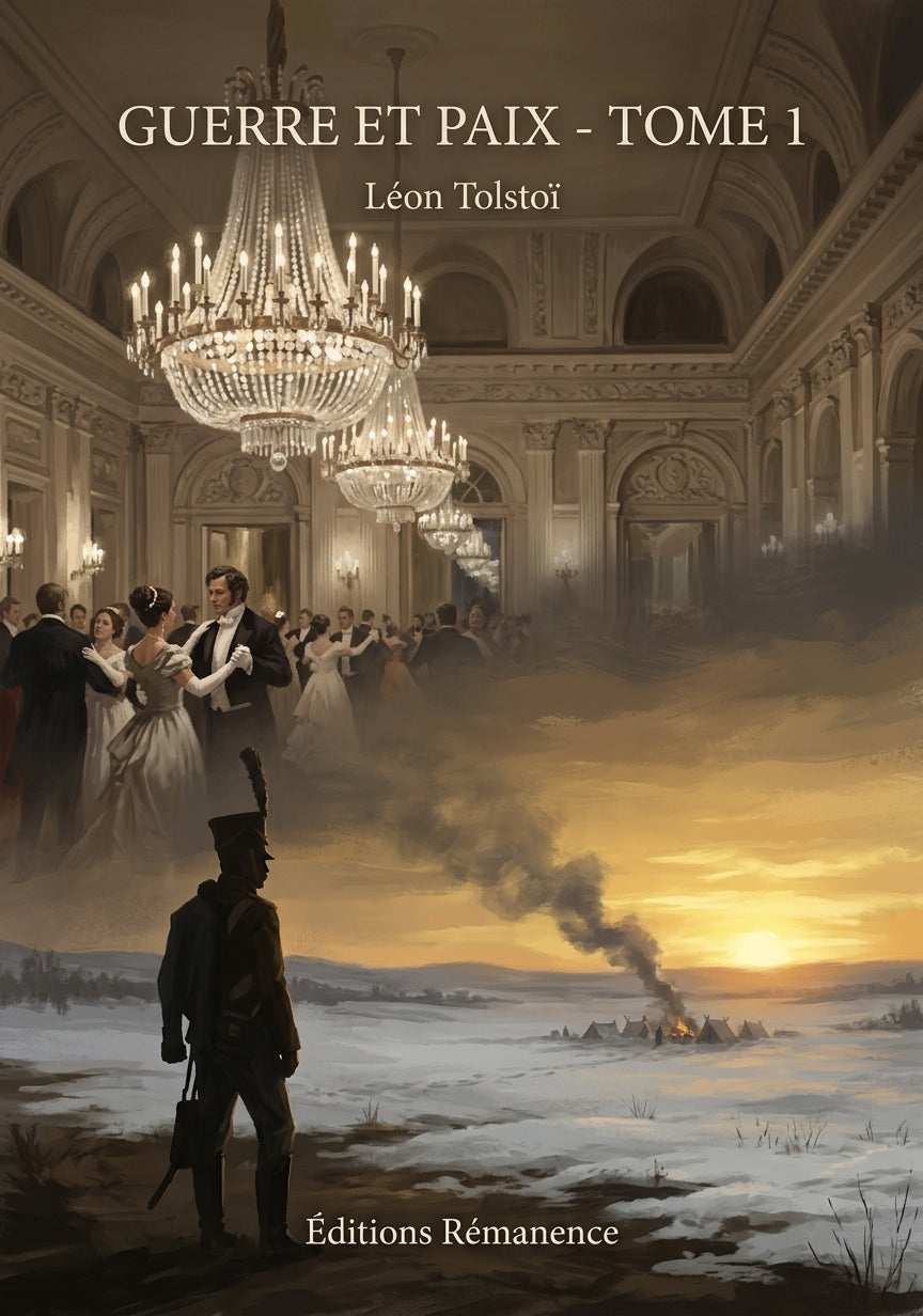 Livre Guerre et Paix - Tome 1 par Léon Tolstoï - Couverture - Editions Remanence