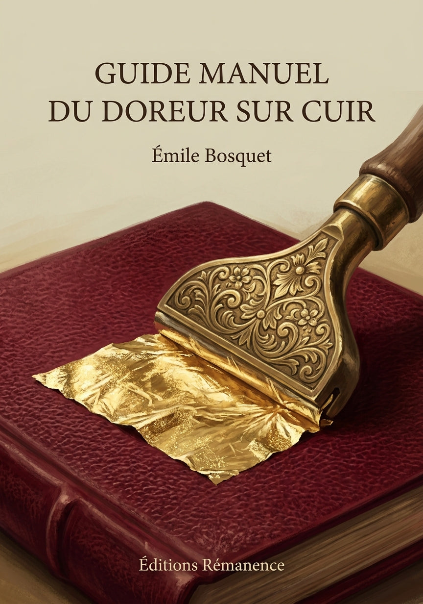 Livre Guide manuel du doreur sur cuir par Émile Bosquet - Couverture - Editions Remanence