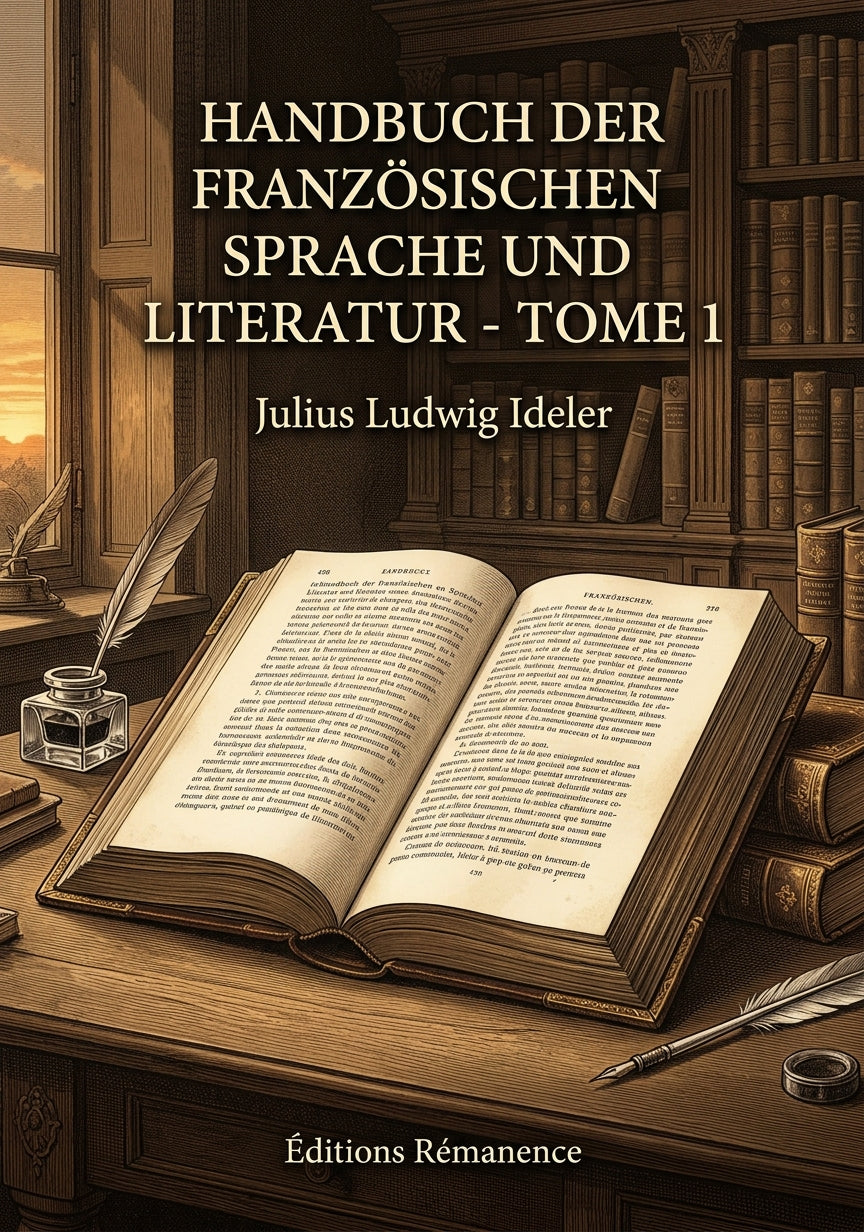 Livre Handbuch der französischen Sprache und Literatur - Tome 1 par Julius Ludwig Ideler - Couverture - Editions Remanence