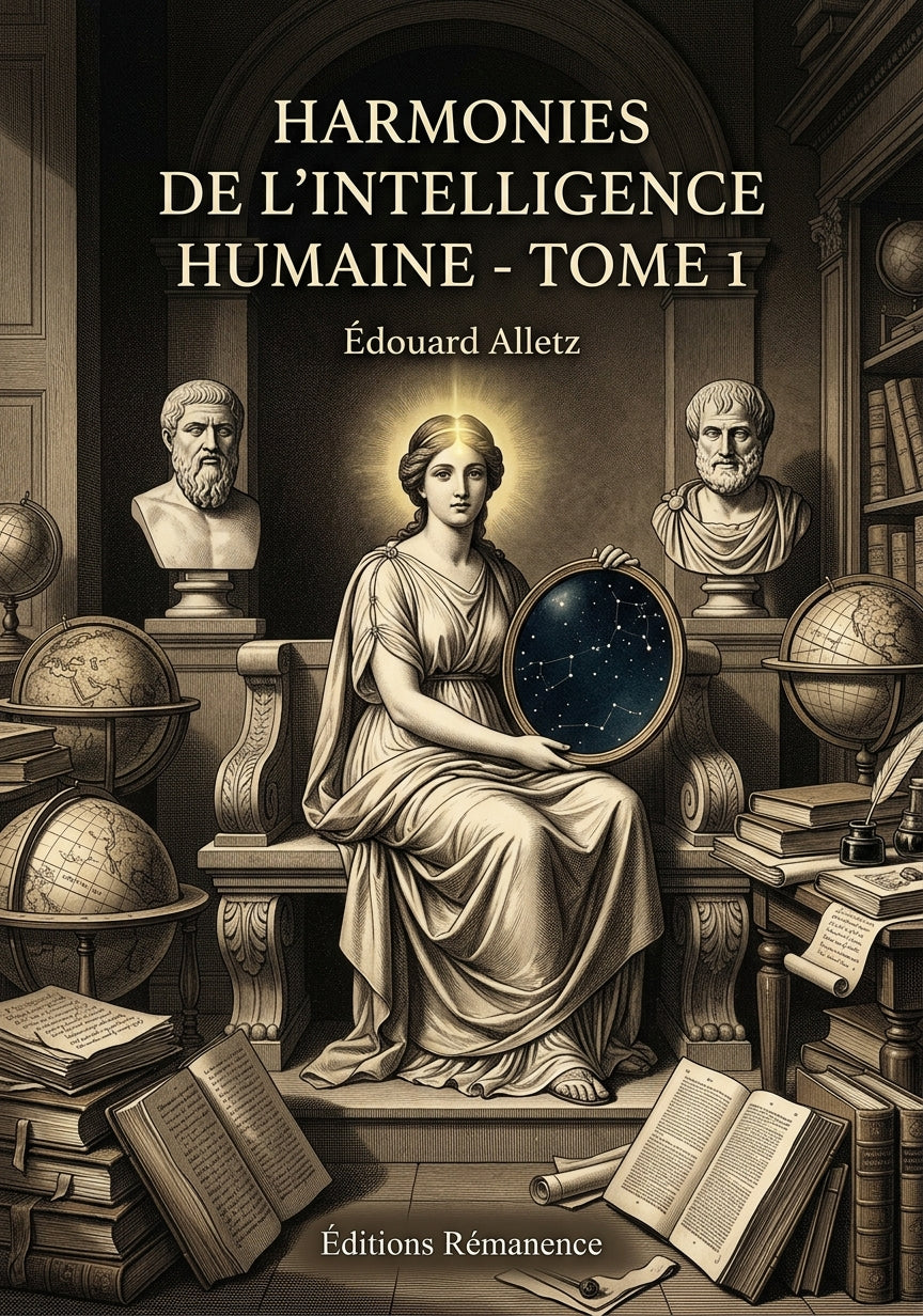 Livre Harmonies de l’intelligence humaine - Tome 1 par Édouard Alletz - Couverture - Editions Remanence