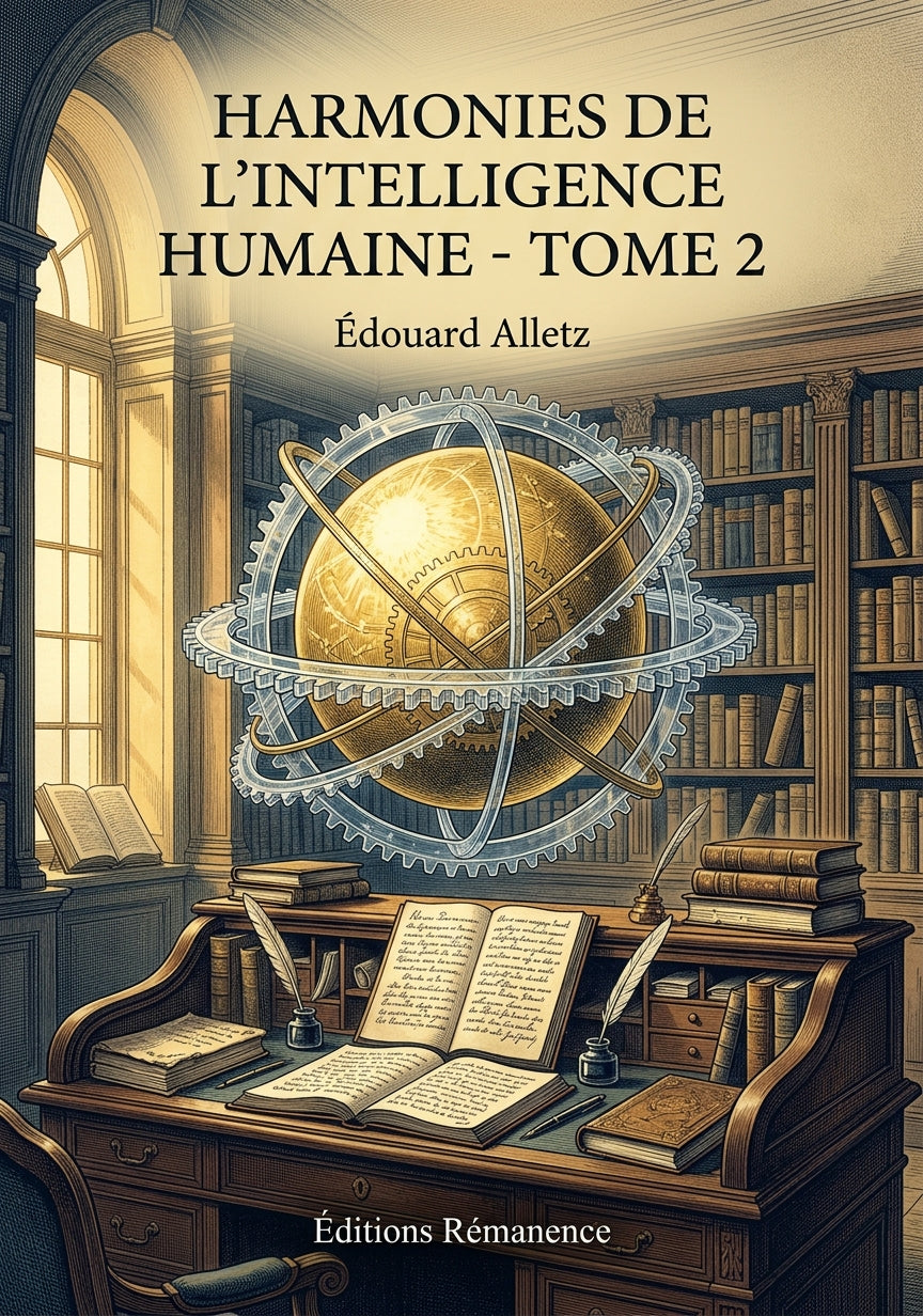 Livre Harmonies de l’intelligence humaine - Tome 2 par Édouard Alletz - Couverture - Editions Remanence