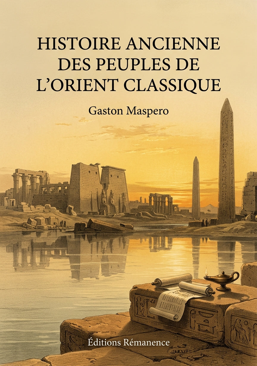 Livre Histoire ancienne des peuples de l'Orient classique par Gaston Maspero - Couverture - Editions Remanence