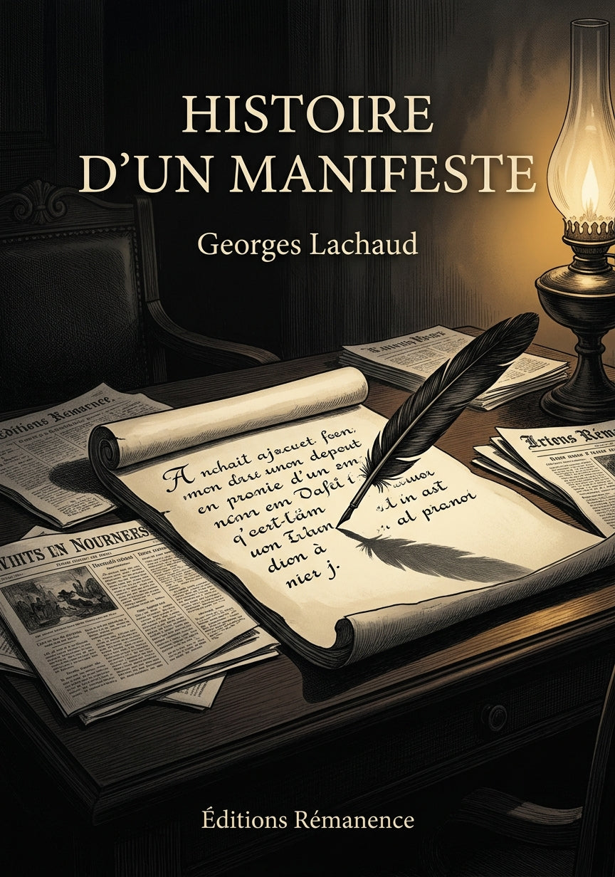 Livre Histoire d'un manifeste par Georges Lachaud - Couverture - Editions Remanence