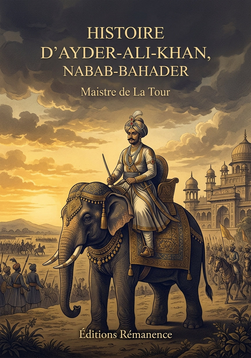 Livre Histoire d’Ayder-Ali-Khan, Nabab-Bahader par Maistre de La Tour - Couverture - Editions Remanence