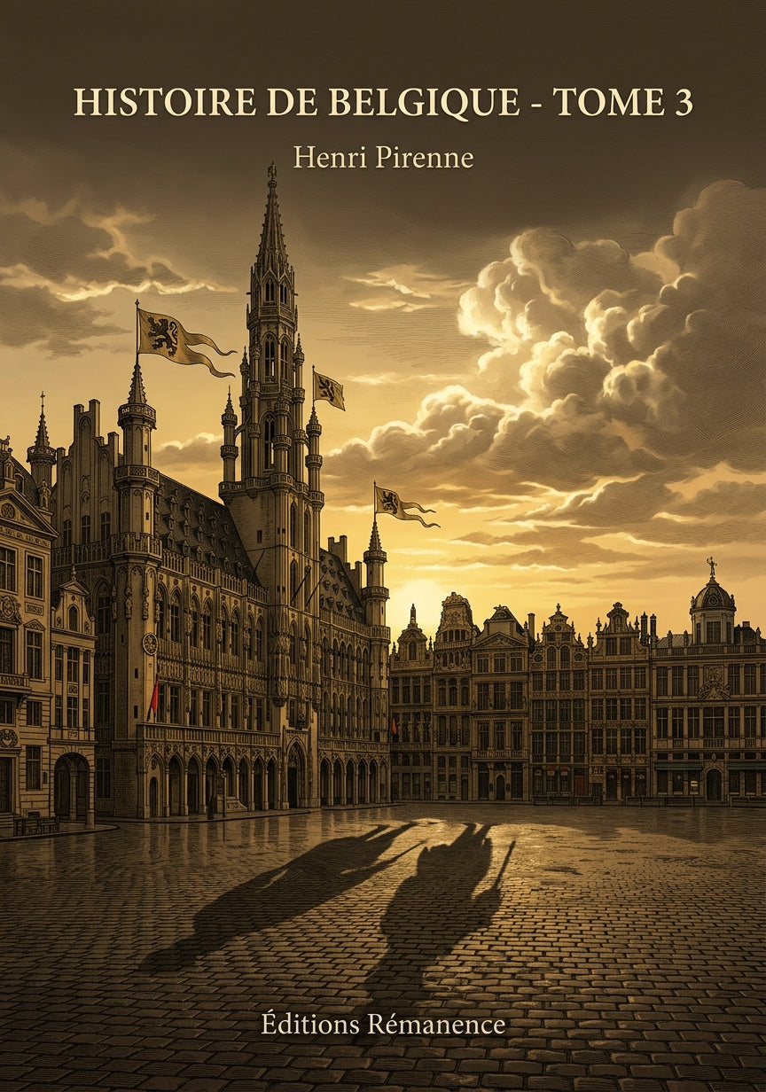 Livre Histoire de Belgique - Tome 3 par Henri Pirenne - Couverture - Editions Remanence