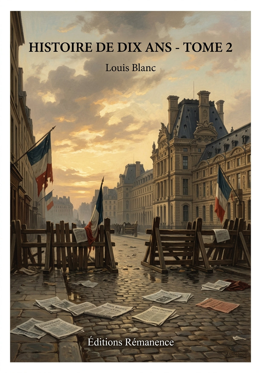 Livre Histoire de dix ans - Tome 2 par Louis Blanc - Couverture - Editions Remanence