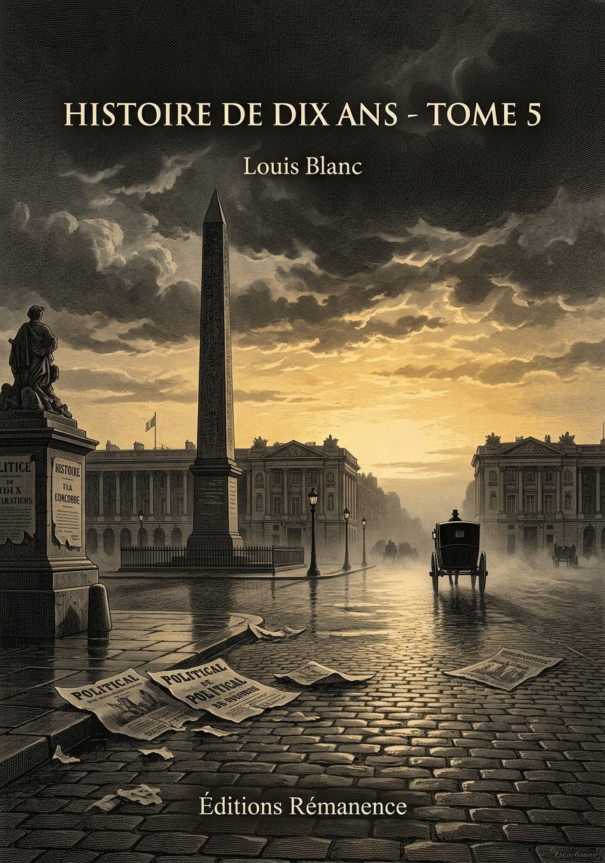 Livre Histoire de dix ans - Tome 5 par Louis Blanc - Couverture - Editions Remanence