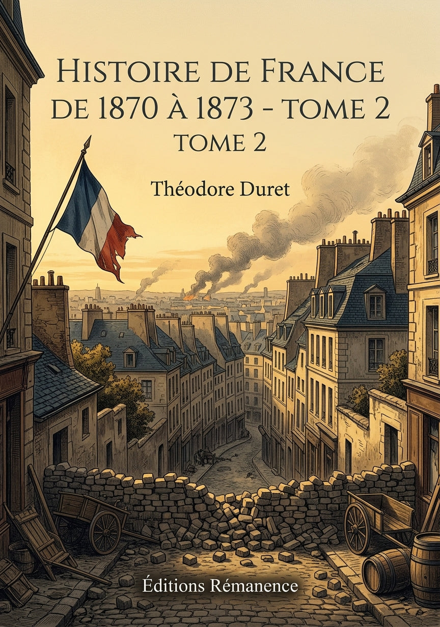 Livre Histoire de France de 1870 à 1873 - Tome 2 par Théodore Duret - Couverture - Editions Remanence
